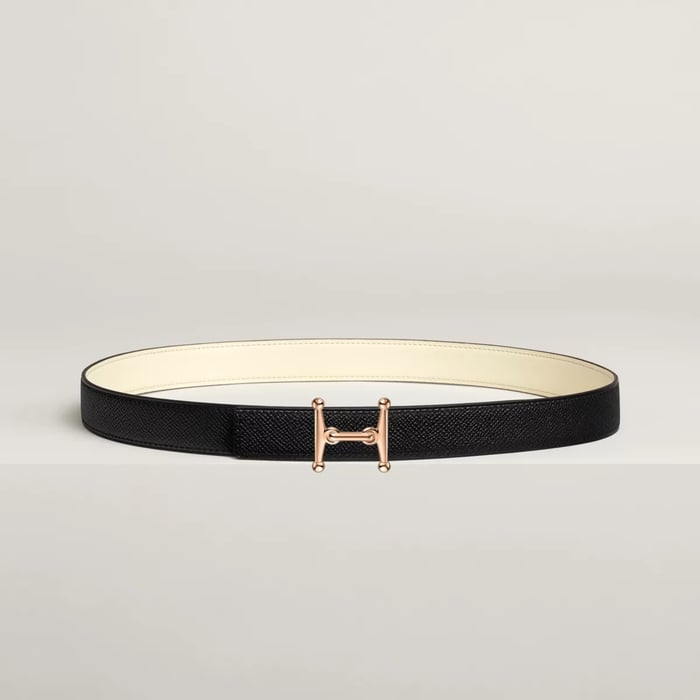 Mors H belt buckle & Reversible leather strap 24 mm