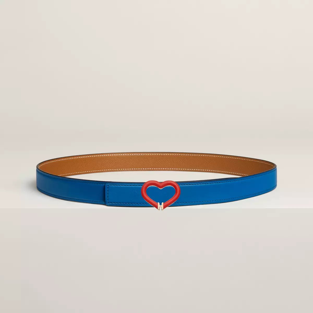 Plein Coeur belt buckle & Reversible leather strap 24 mm
