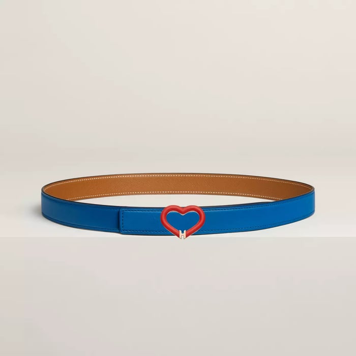 Plein Coeur belt buckle & Reversible leather strap 24 mm