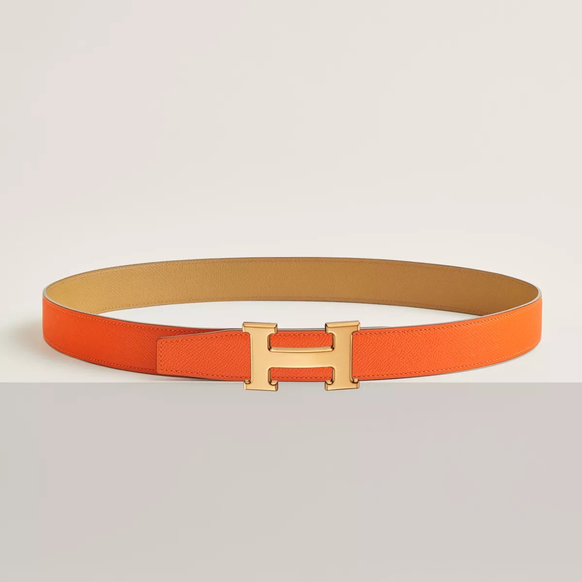 H belt buckle & Reversible leather strap 32 mm