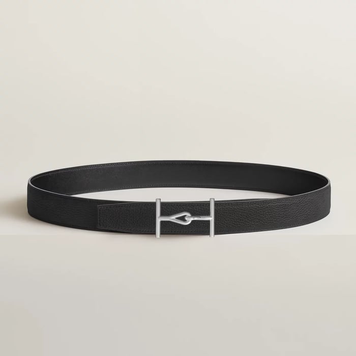 Jumbo Belt Buckle & Reversible Leather Strap 32 MM