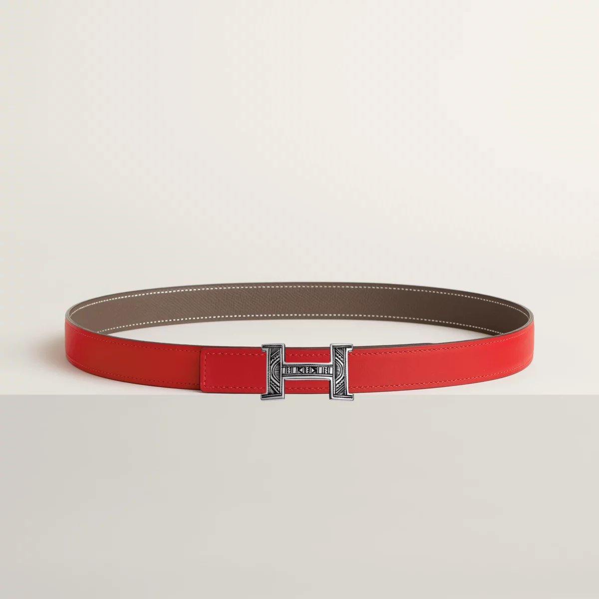 Mini Constance Touareg belt buckle & Reversible leather strap 24 mm