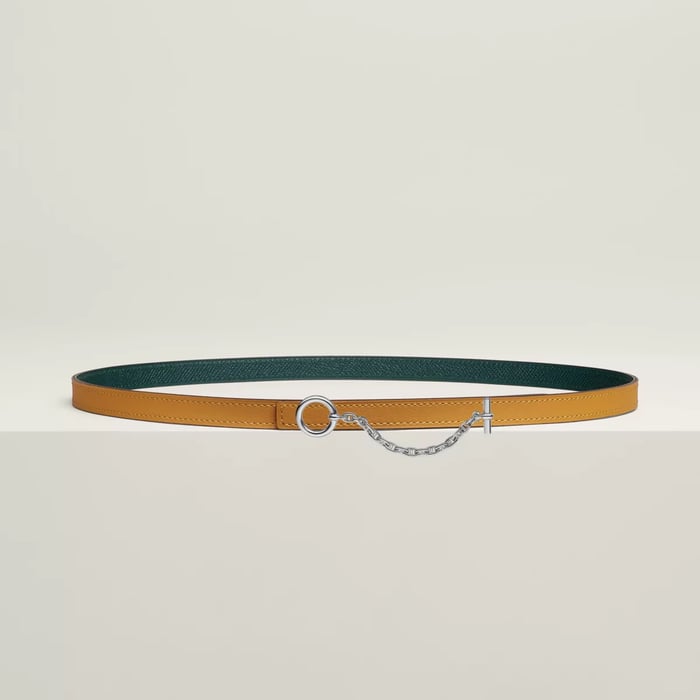 Carrousel belt buckle & Reversible leather strap 13 mm