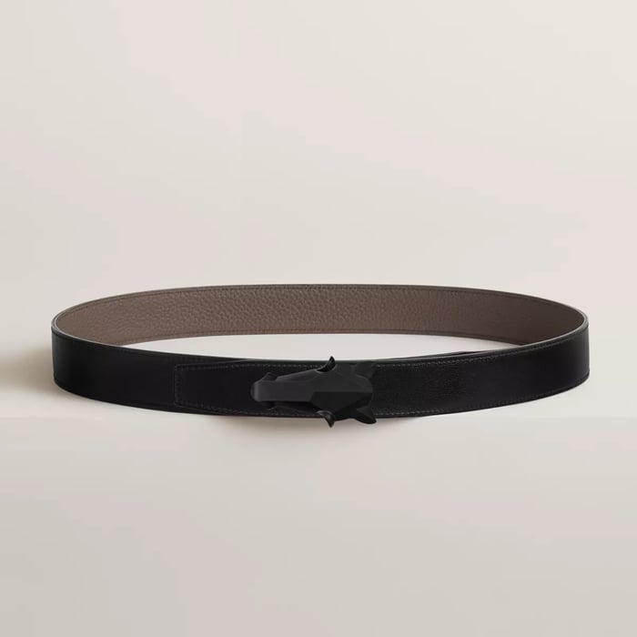 Destrier Belt Buckle & Reversible Leather Strap 32 MM