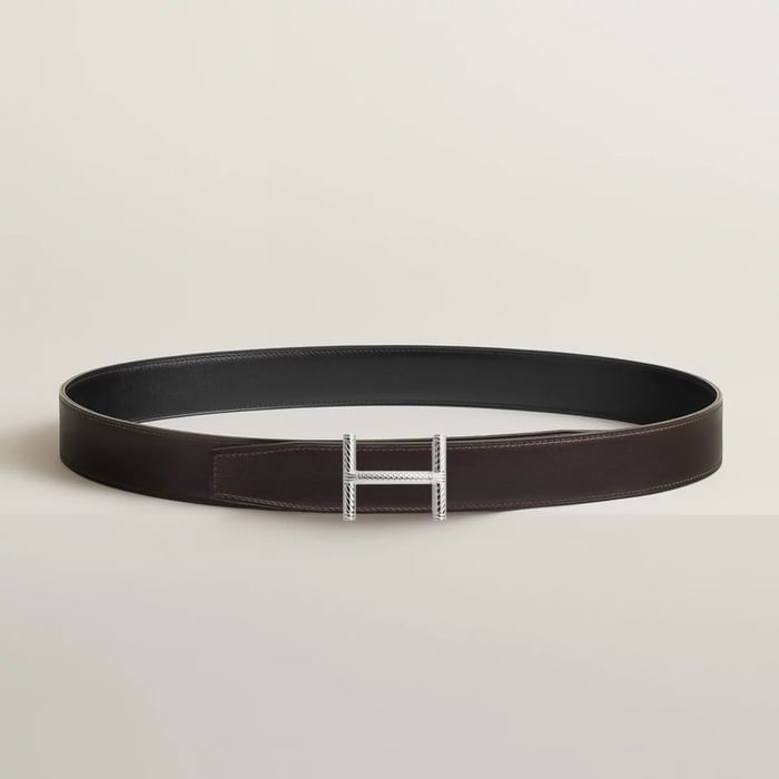 Hisseo Belt Buckle & Reversible Leather Strap 32 MM