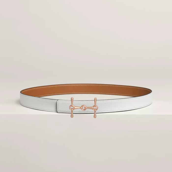 Boucle De Ceinture H Equestre & Cuir De Ceinture Réversible 24 MM