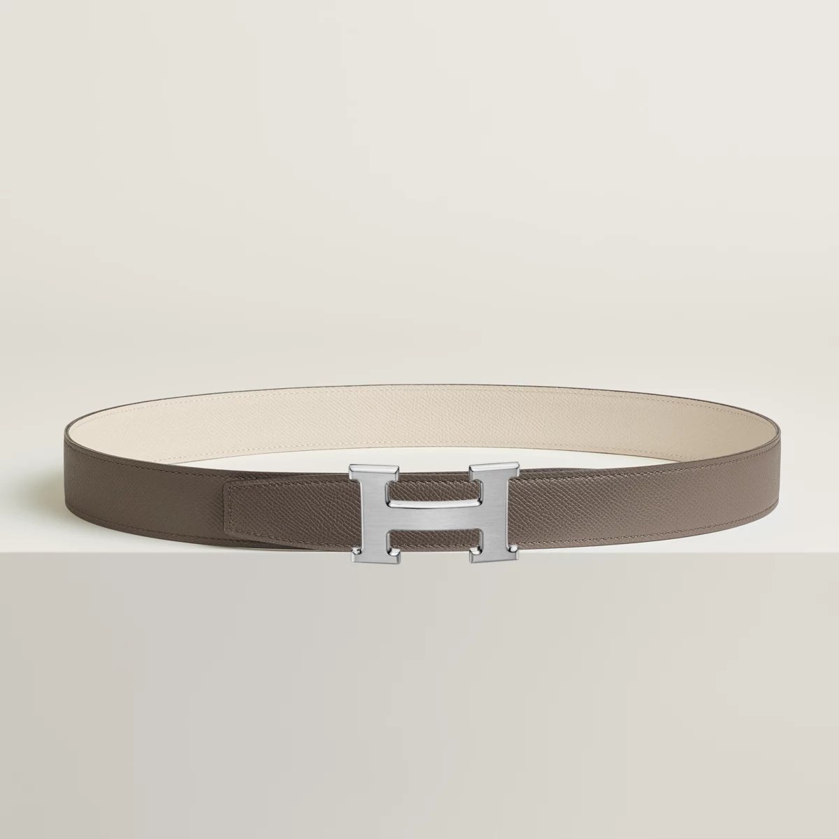 H belt buckle & Reversible leather strap 32 mm