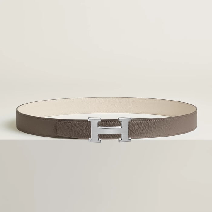 H Belt Buckle & Reversible Leather Strap 32 MM