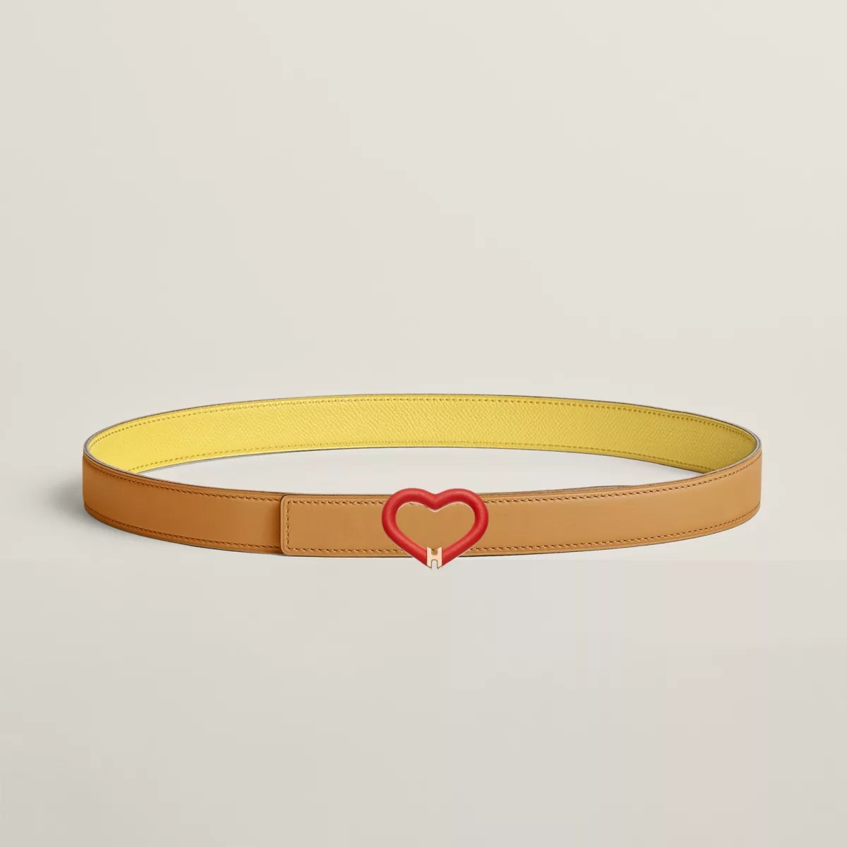 Plein Coeur belt buckle & Reversible leather strap 24 mm