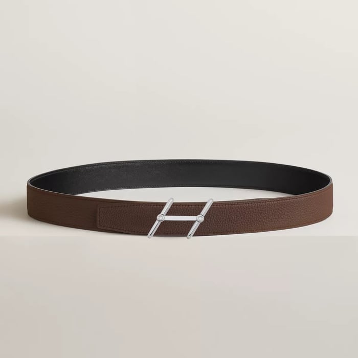 Swing Belt Buckle & Reversible Leather Strap 32 MM