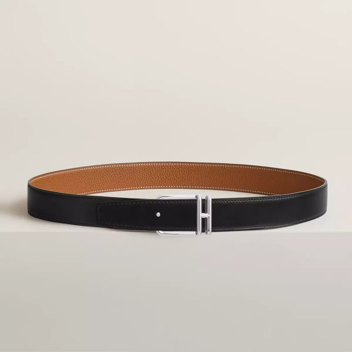 Volte-face Reversible Belt Buckle & Reversible Leather Strap 32 MM