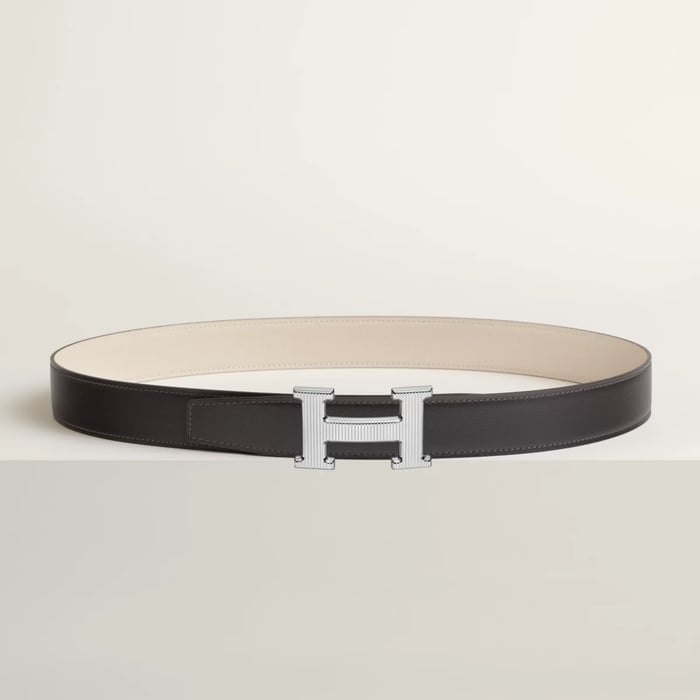 H Striee 벨트 버클 & 리버서블 가죽 스트랩 32mm