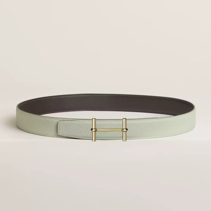 H d'Ancre Belt Buckle & Reversible Leather Strap 32 MM