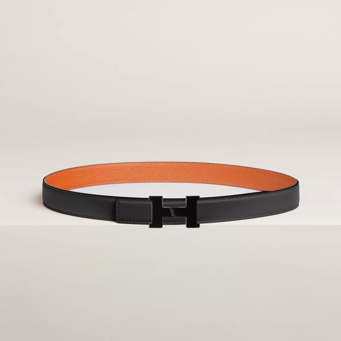 Mini Constance So Black belt buckle & Reversible leather strap 24 mm