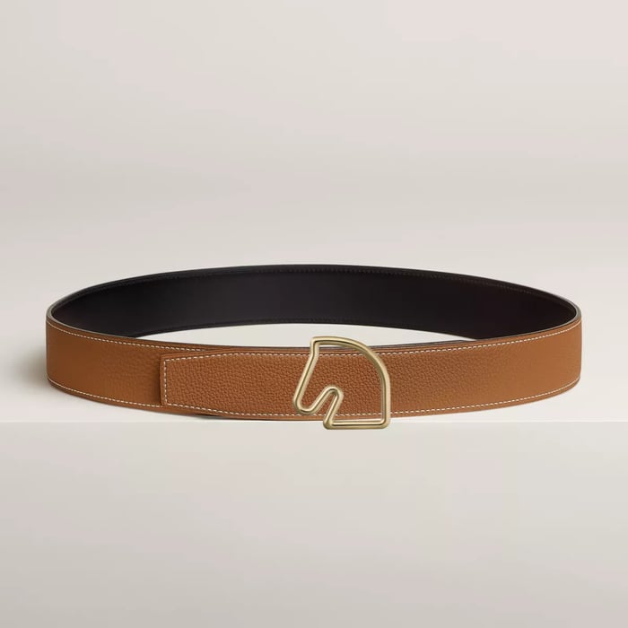 Tete De Cheval Belt Buckle & Reversible Leather Strap 38 MM