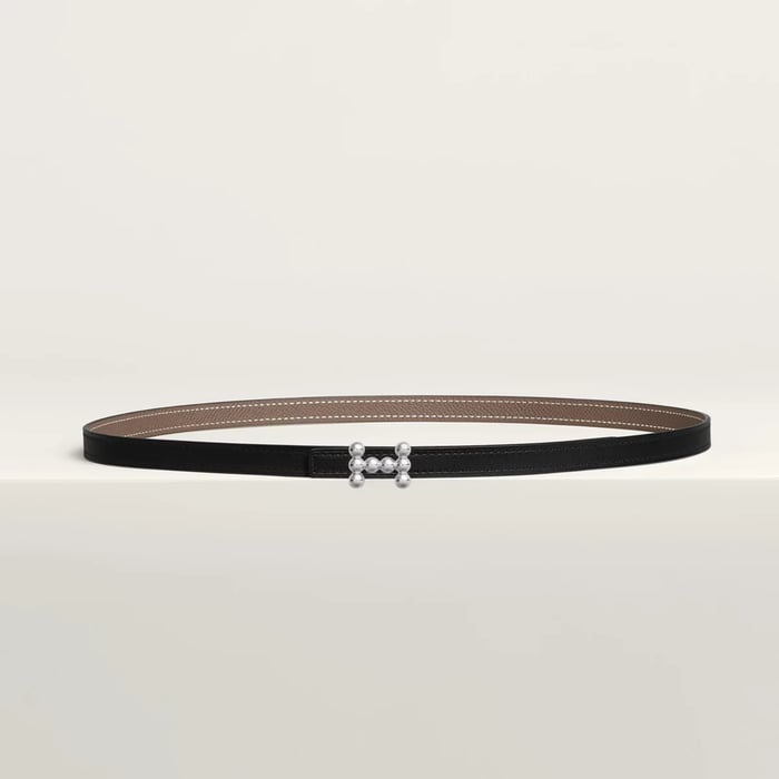 Bubble Belt Buckle & Reversible Leather Strap 13 MM