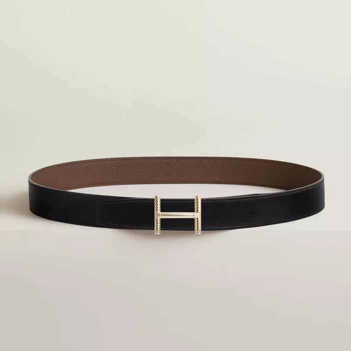 Hisseo Belt Buckle & Reversible Leather Strap 32 MM