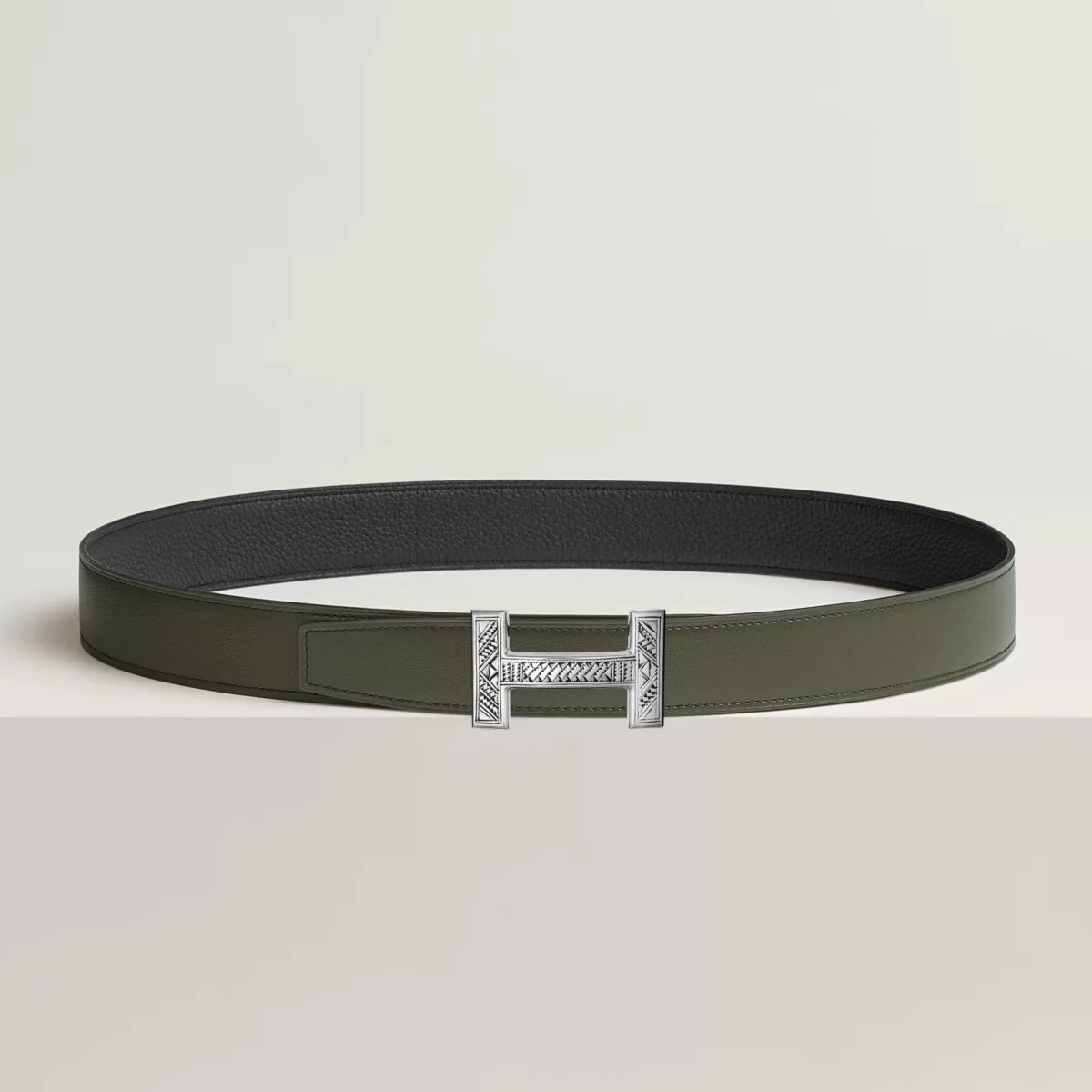 Quizz Touareg belt buckle & Reversible leather strap 32 mm