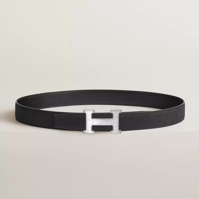 H Martelee Belt Buckle & Reversible Leather Strap 32 MM