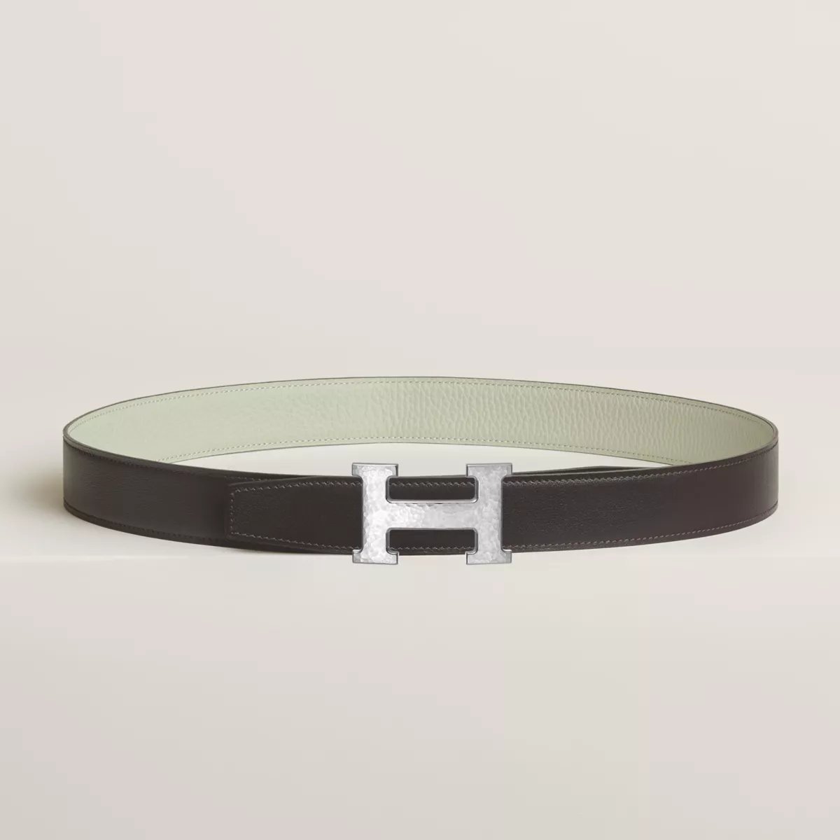 H Martelee belt buckle & Reversible leather strap 32 mm