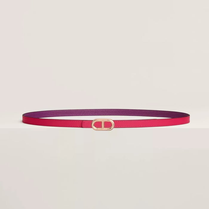 Maillon H belt buckle & Reversible leather strap 13 mm