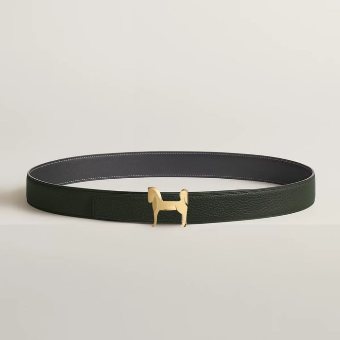 Panache Belt Buckle & Reversible Leather Strap 32 MM