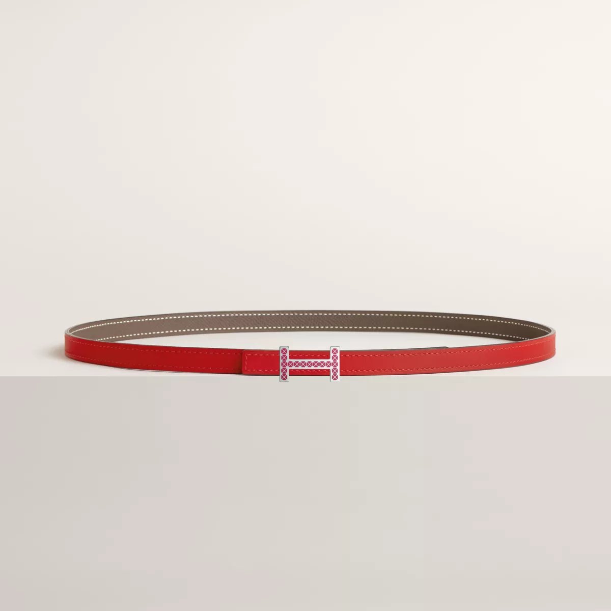 Focus Medor Laquee belt buckle & Reversible leather strap 13 mm