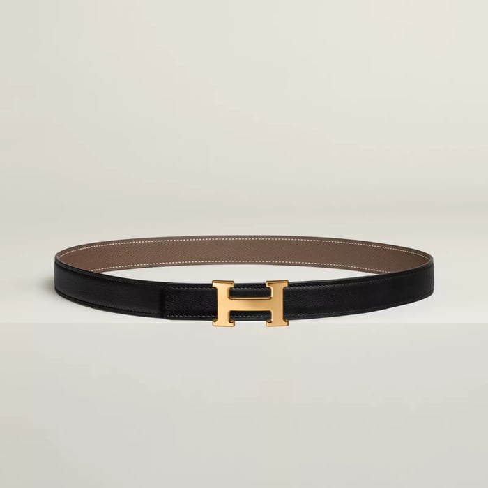 Mini H Belt Buckle & Reversible Leather Strap 24 MM