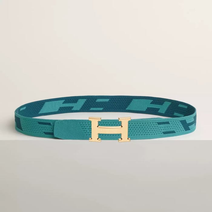 ベルトバックル 《Hストリエ》 & ニットベルト 《スプリント》 32 mm