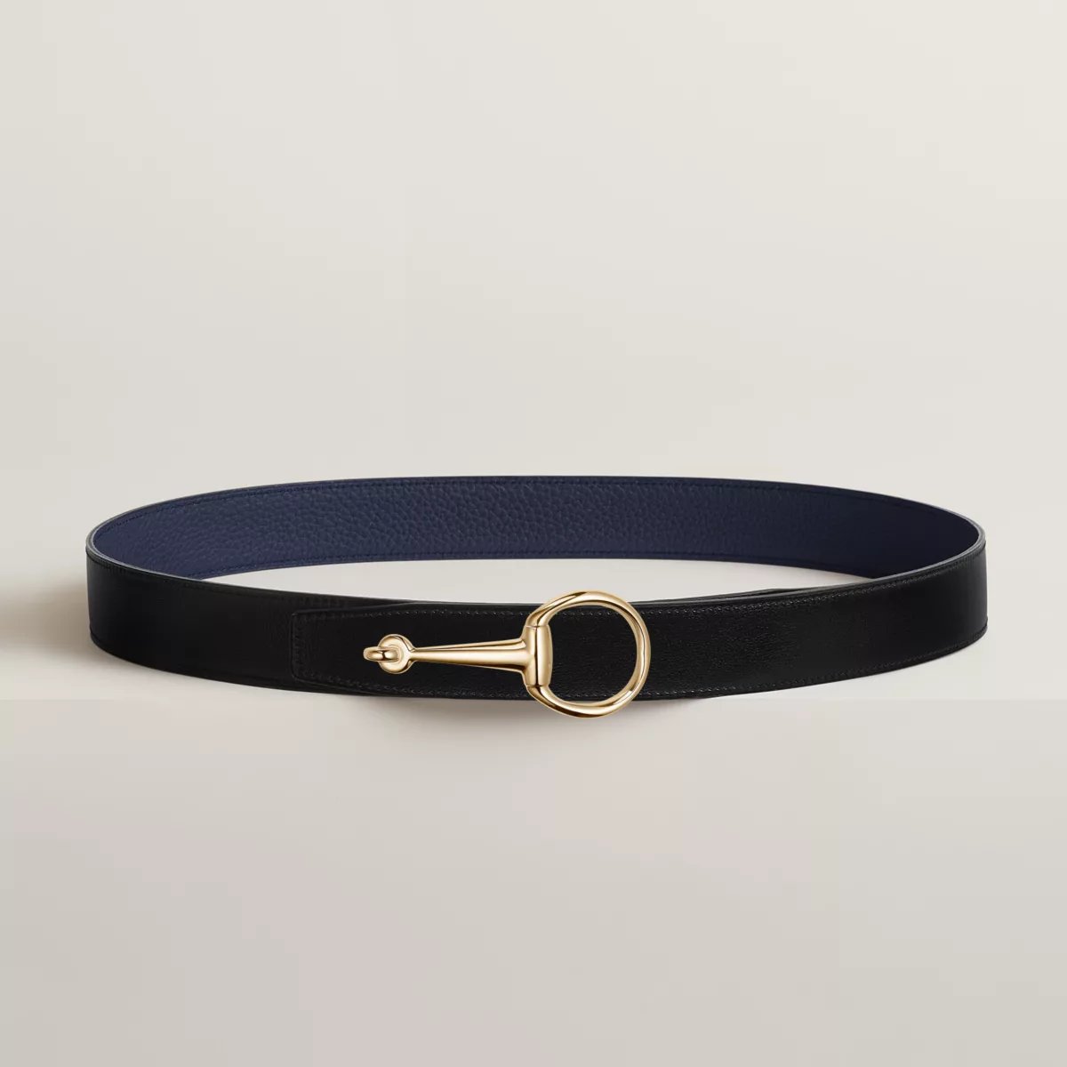 Casaque belt buckle & Reversible leather strap 32 mm