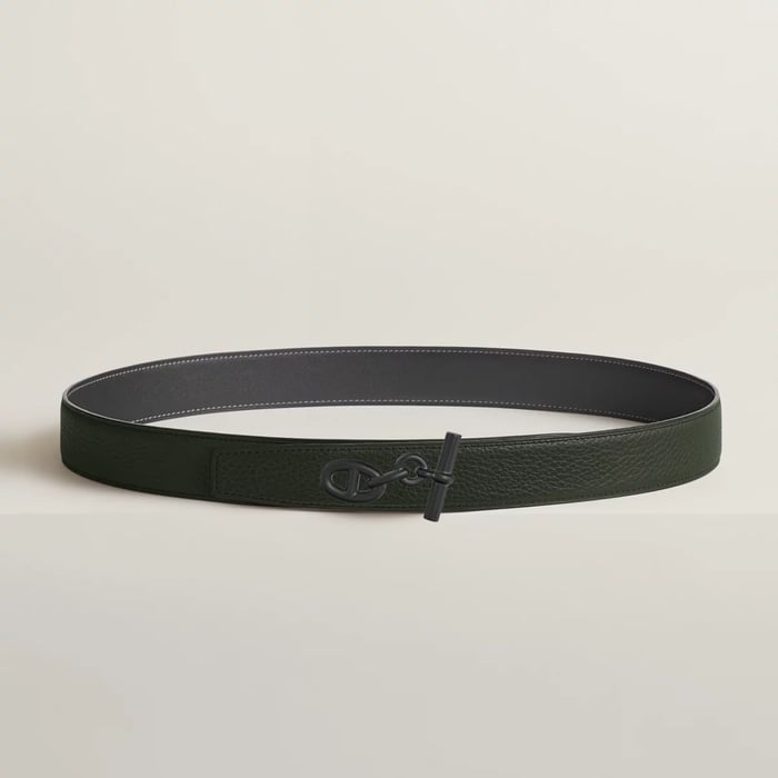 Yachting Belt Buckle & Reversible Leather Strap 32 MM