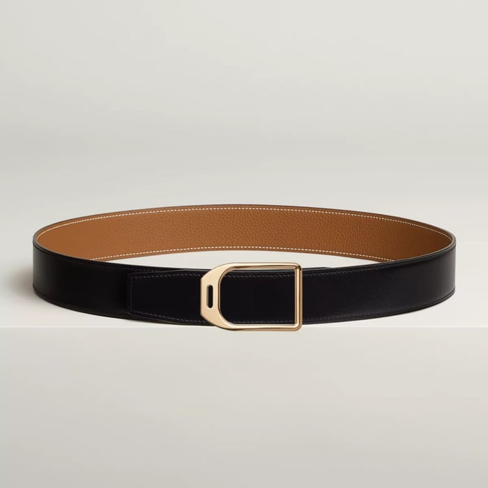 Jockey Belt Buckle & Reversible Leather Strap 38 MM