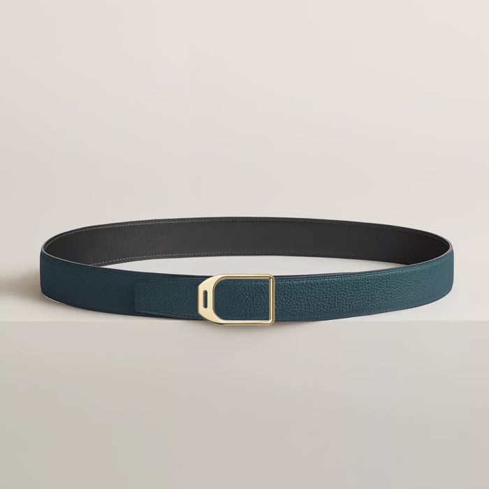 Jockey Belt Buckle & Reversible Leather Strap 32 MM