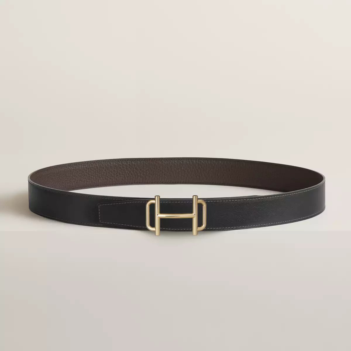 Royal belt buckle & Reversible leather strap 32 mm