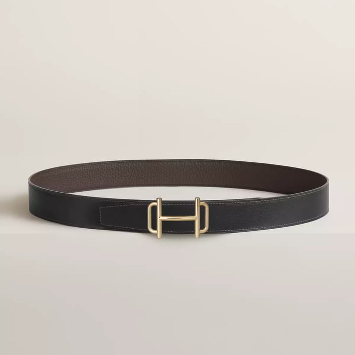 Royal Belt Buckle & Reversible Leather Strap 32 MM