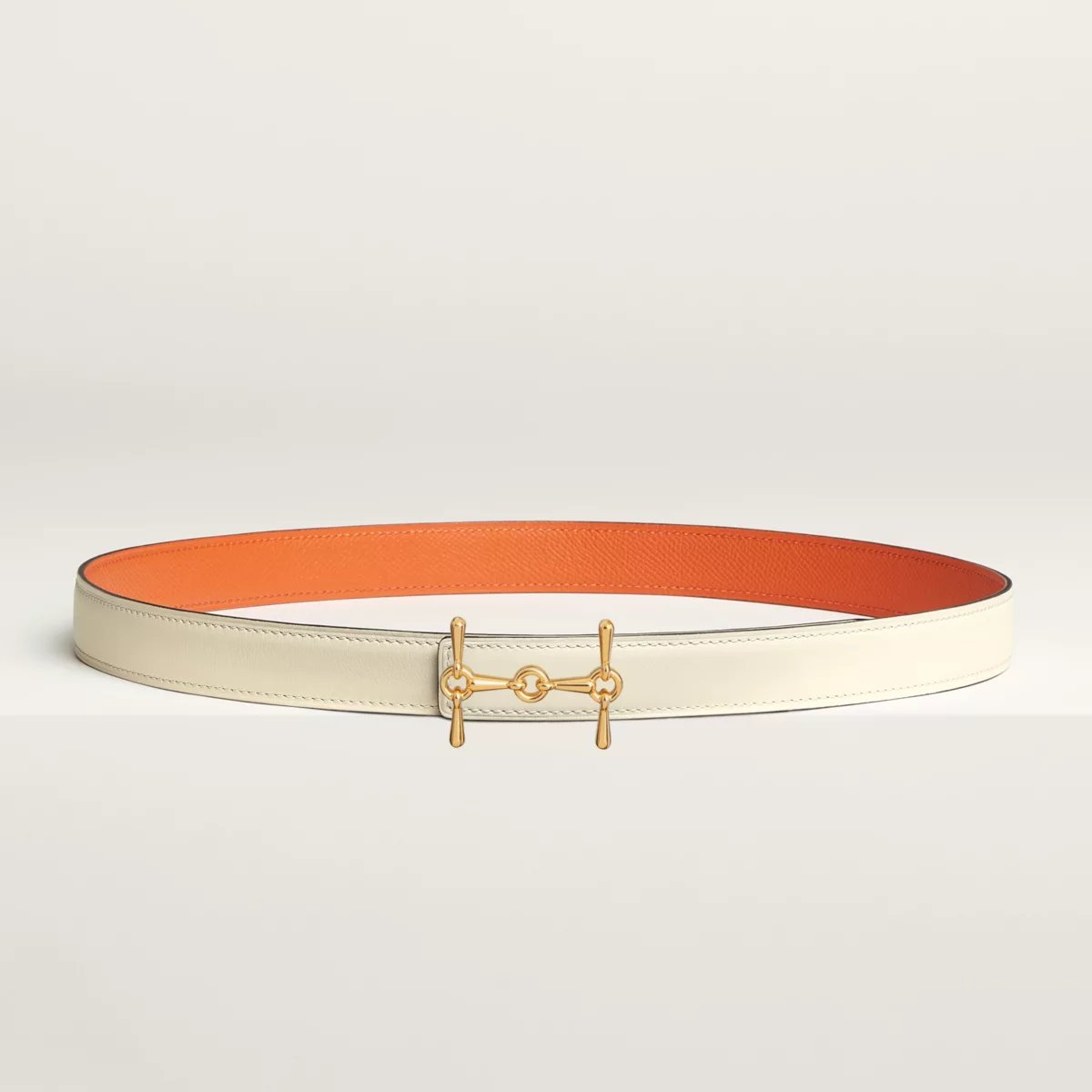 H Equestre belt buckle & Reversible leather strap 24 mm