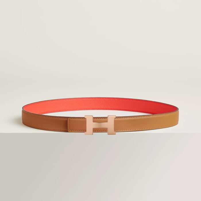 Mini Constance belt buckle & Reversible leather strap 24 mm