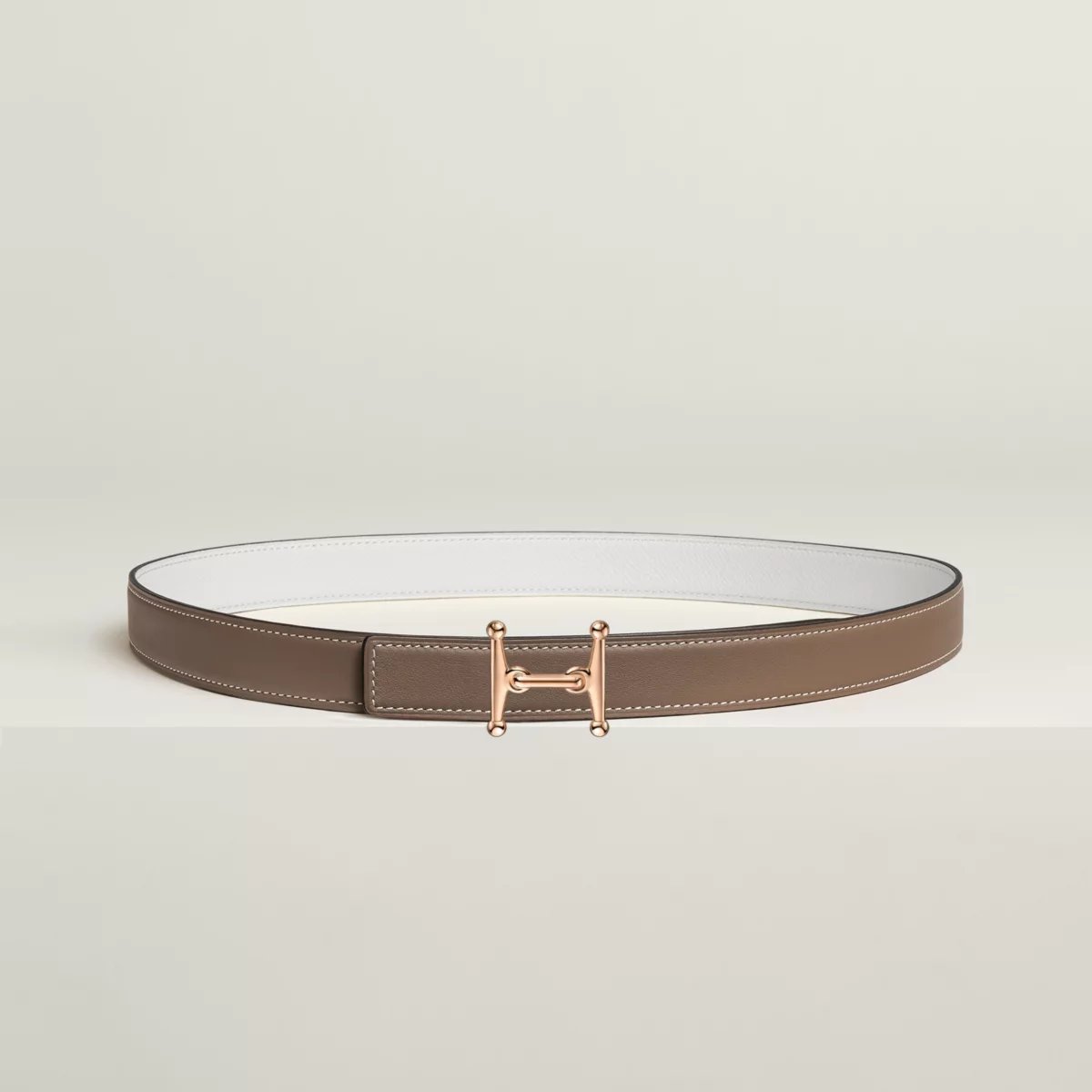 Mors H belt buckle & Reversible leather strap 24 mm