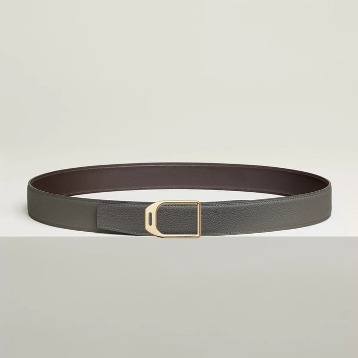 Jockey Belt Buckle & Reversible Leather Strap 32 MM