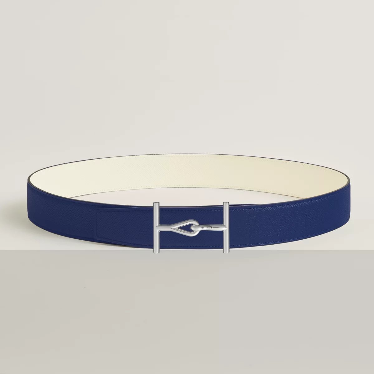 Jumbo belt buckle & Reversible leather strap 38 mm