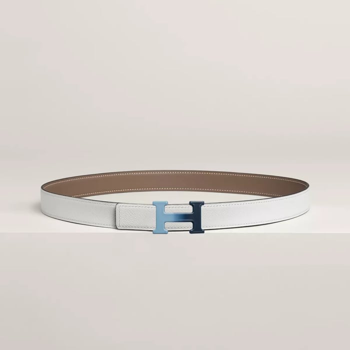 H Email Fusion Belt Buckle & Reversible Leather Strap 24 MM
