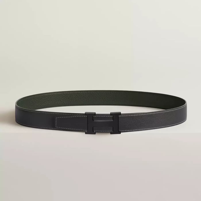 H belt buckle & Reversible leather strap 32 mm