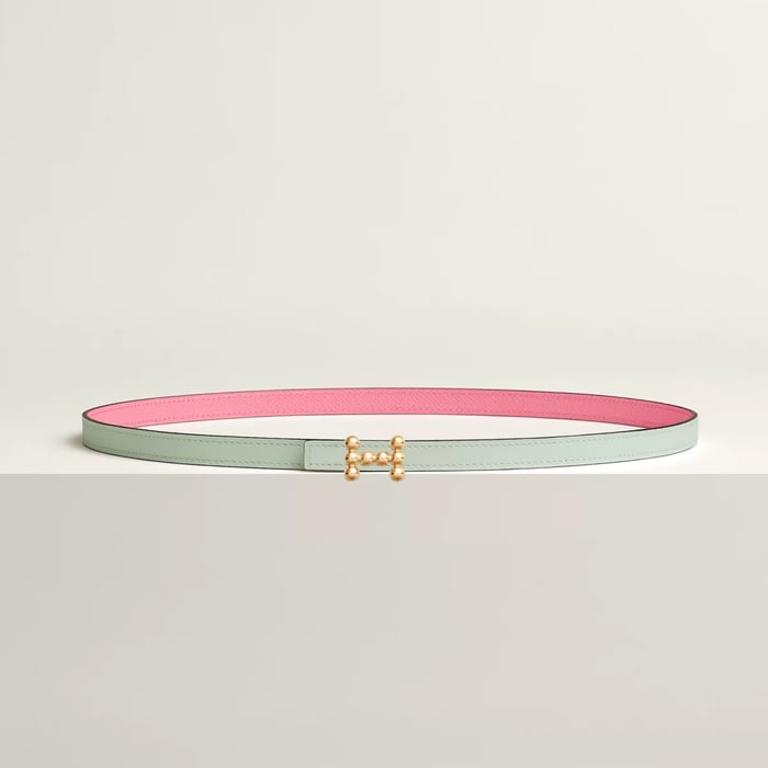 Bubble belt buckle & Reversible leather strap 13 mm