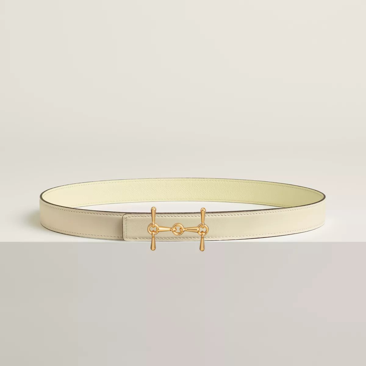 H Equestre belt buckle & Reversible leather strap 24 mm