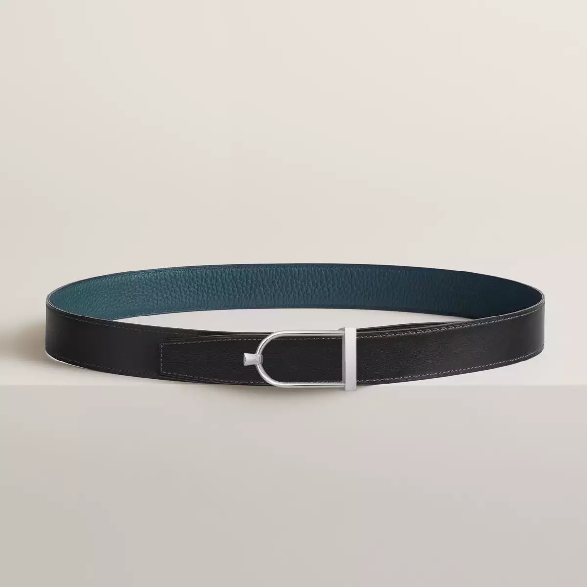 Ecrin belt buckle & Reversible leather strap 32 mm