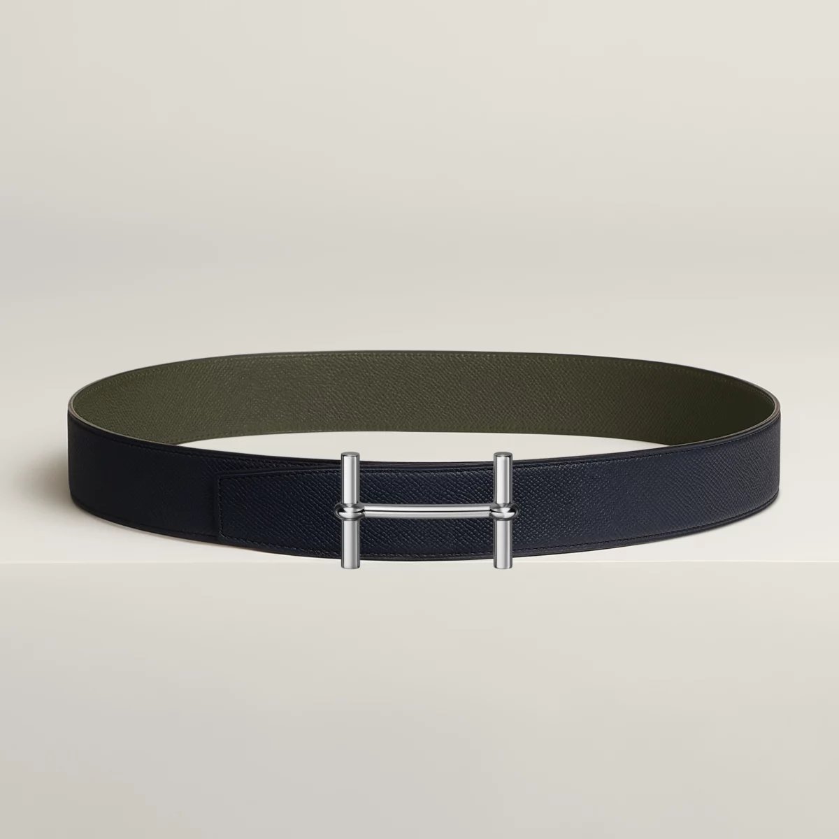 H d'Ancre belt buckle & Reversible leather strap 38 mm