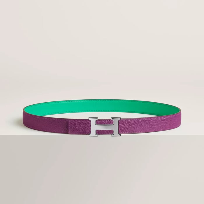 Mini H Belt Buckle & Reversible Leather Strap 24 MM