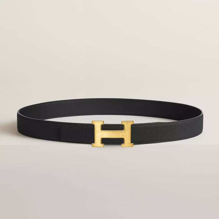 H Martelee Belt Buckle & Reversible Leather Strap 32 MM