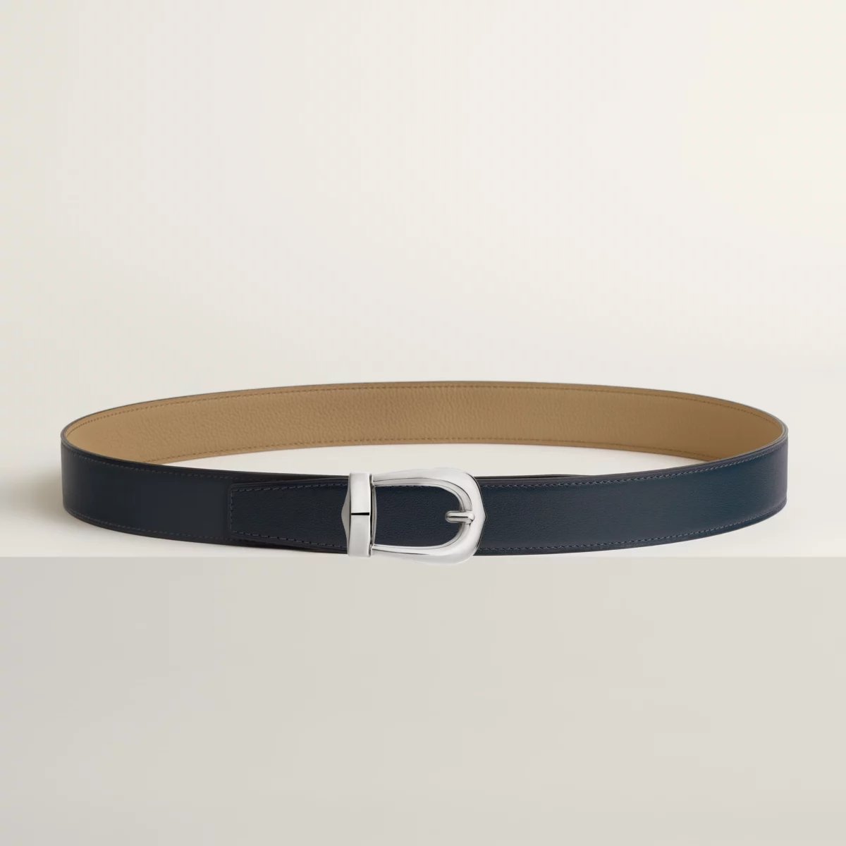 Bride d'Apparat belt buckle & Reversible leather strap 32 mm