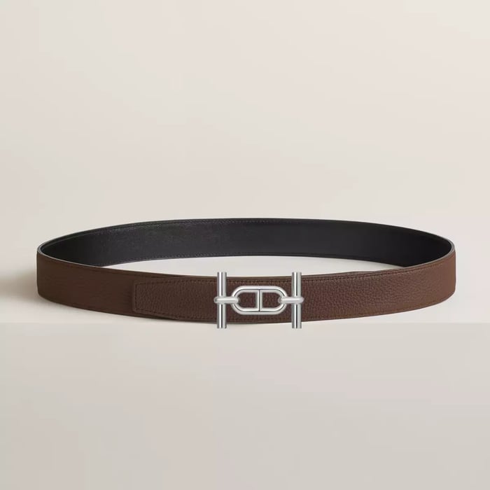 Ancre Belt Buckle & Reversible Leather Strap 32 MM